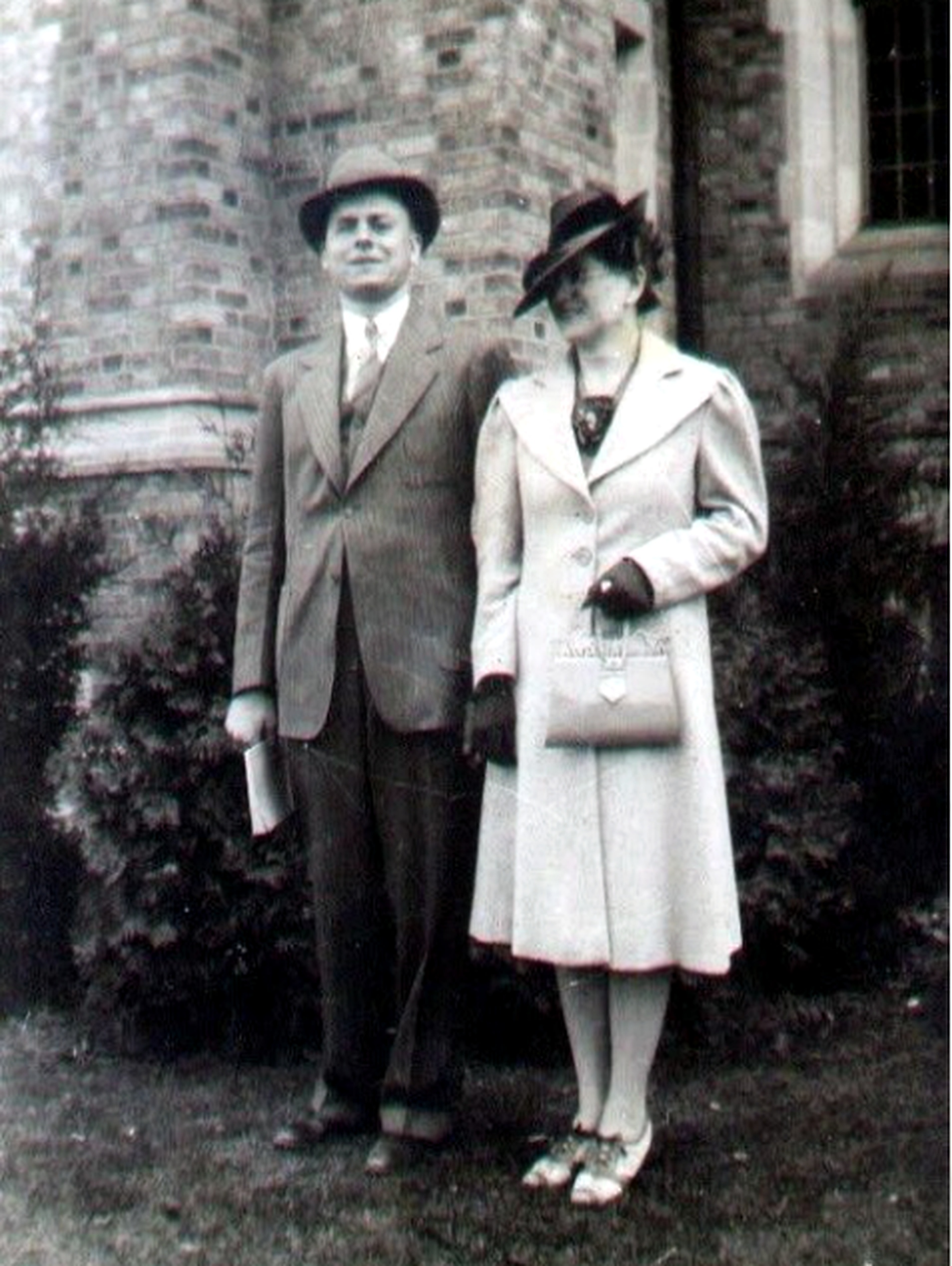 Jane and Mario dressed for a formal visit