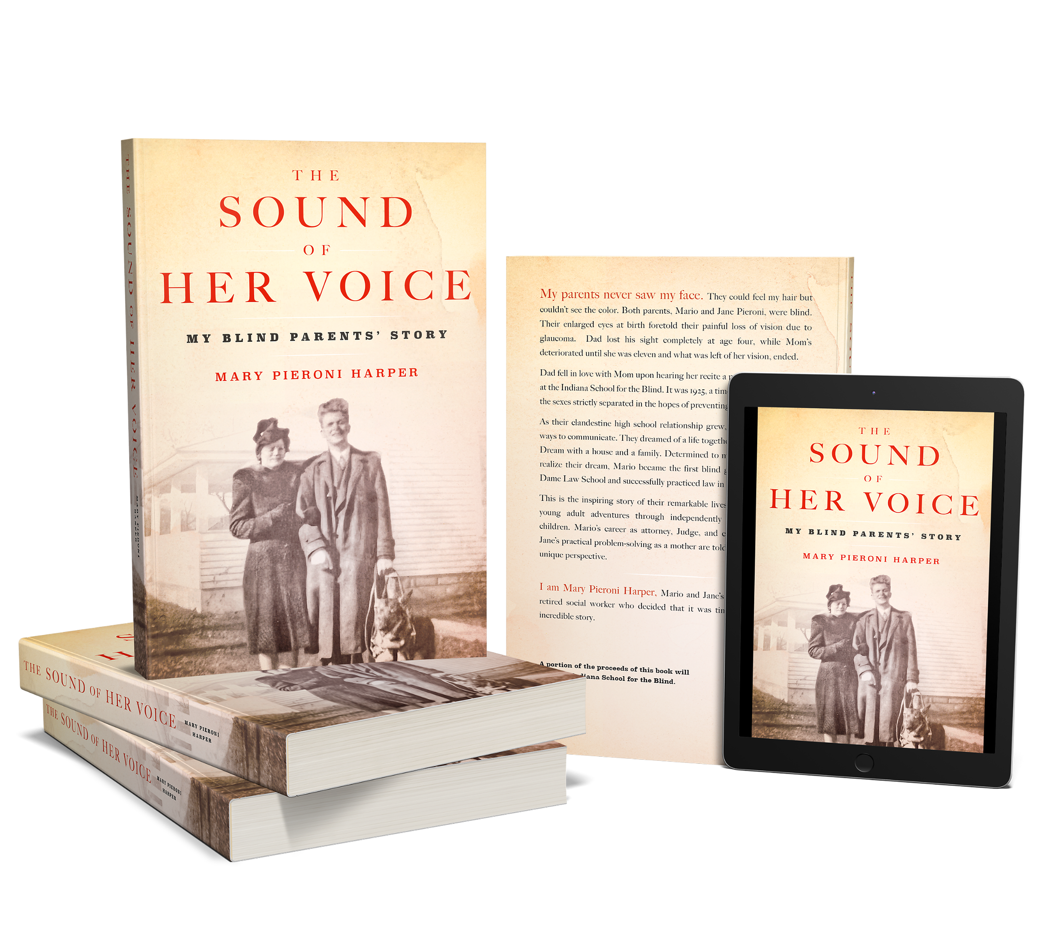 The Sound of Her Voice book, ebook, and printed page display