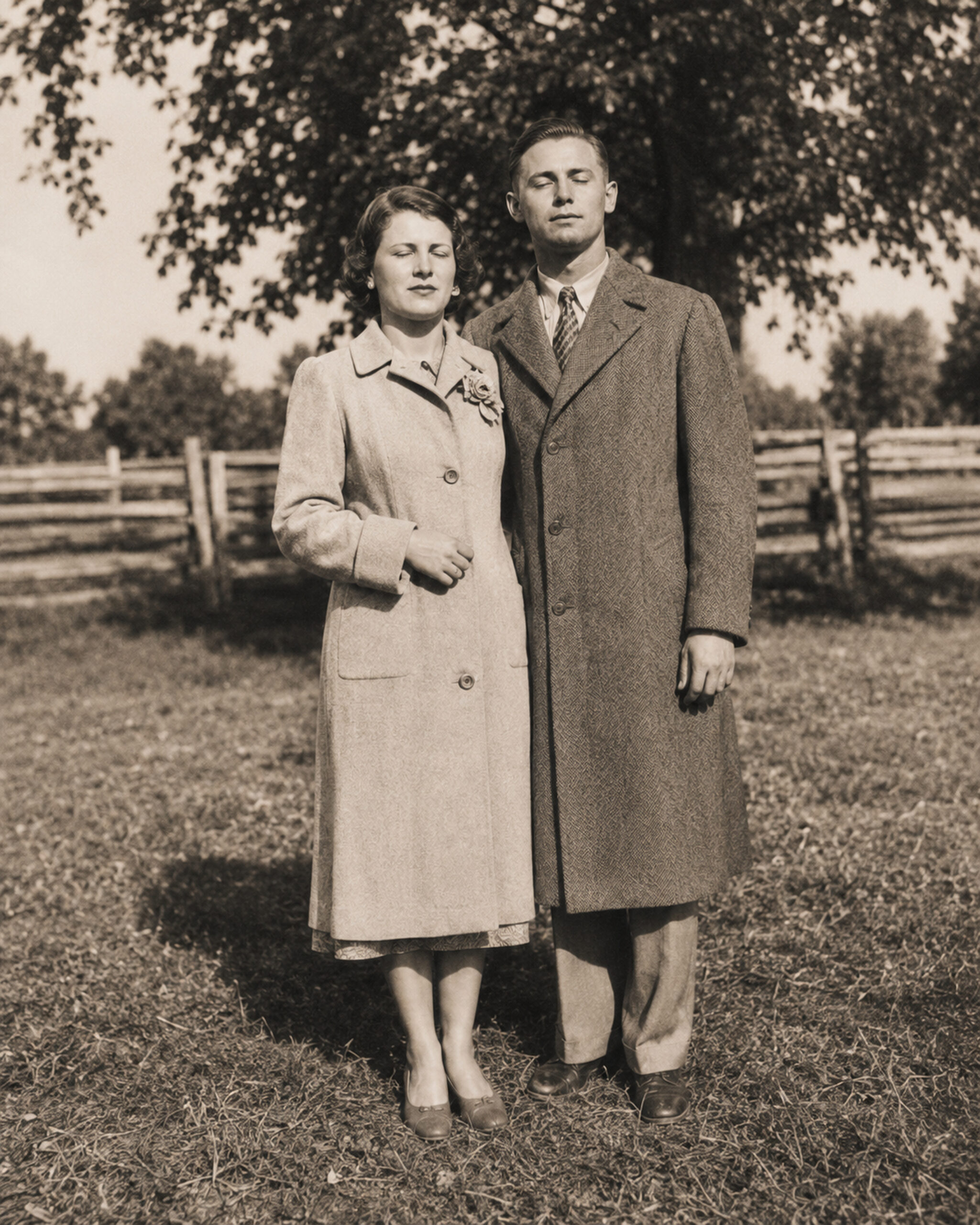 Vintage portrait of Mary Harper's father and mother