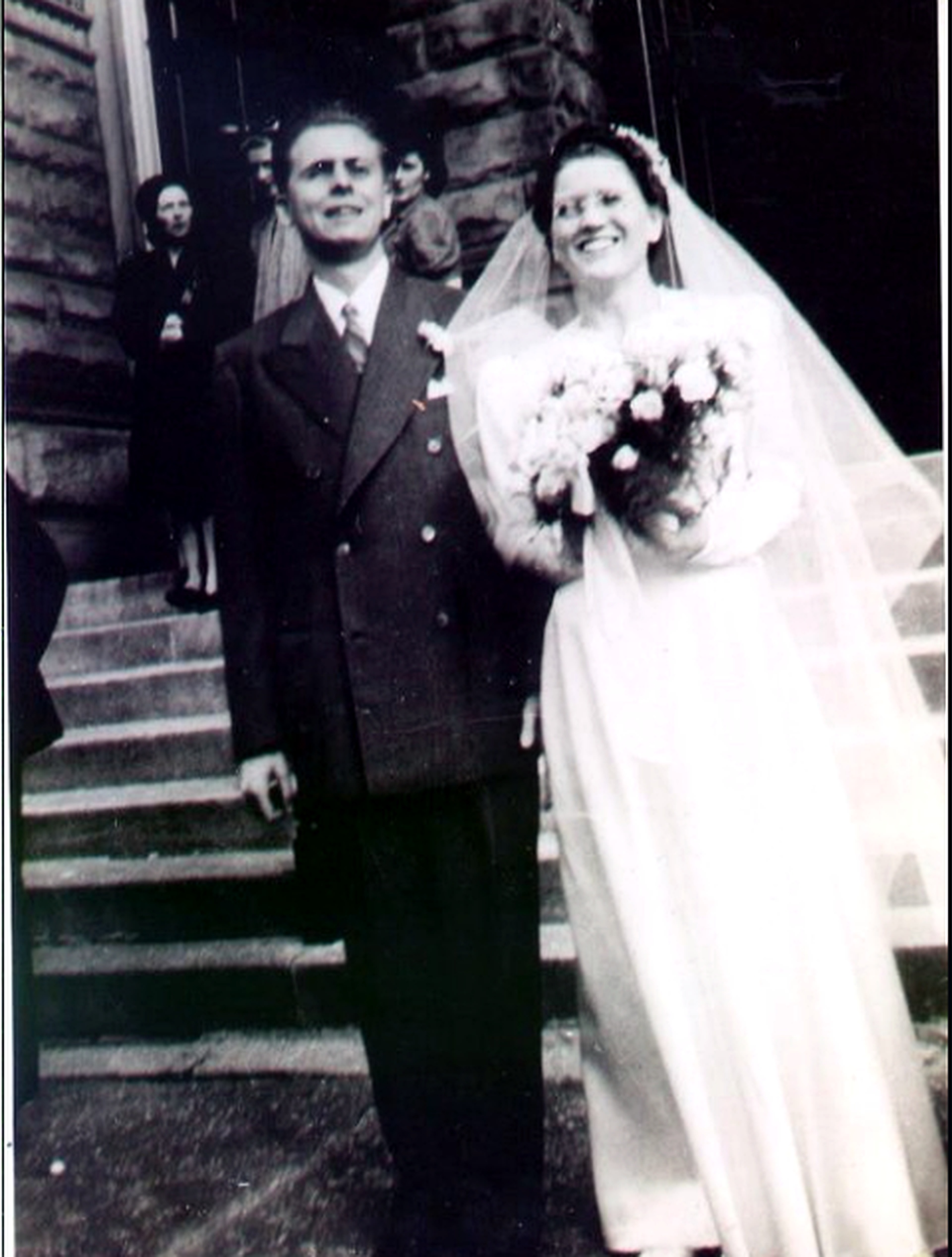 Jane and Mario on their wedding day