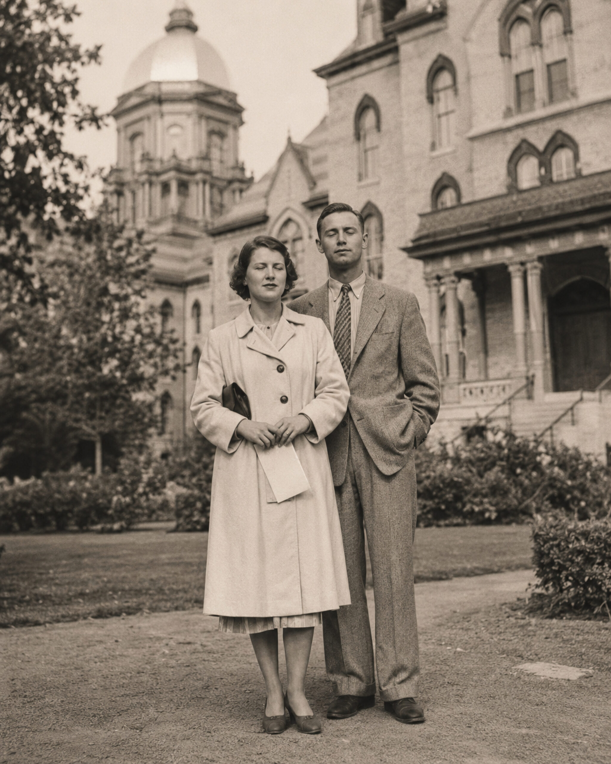 Jane and Mario visiting Notre Dame