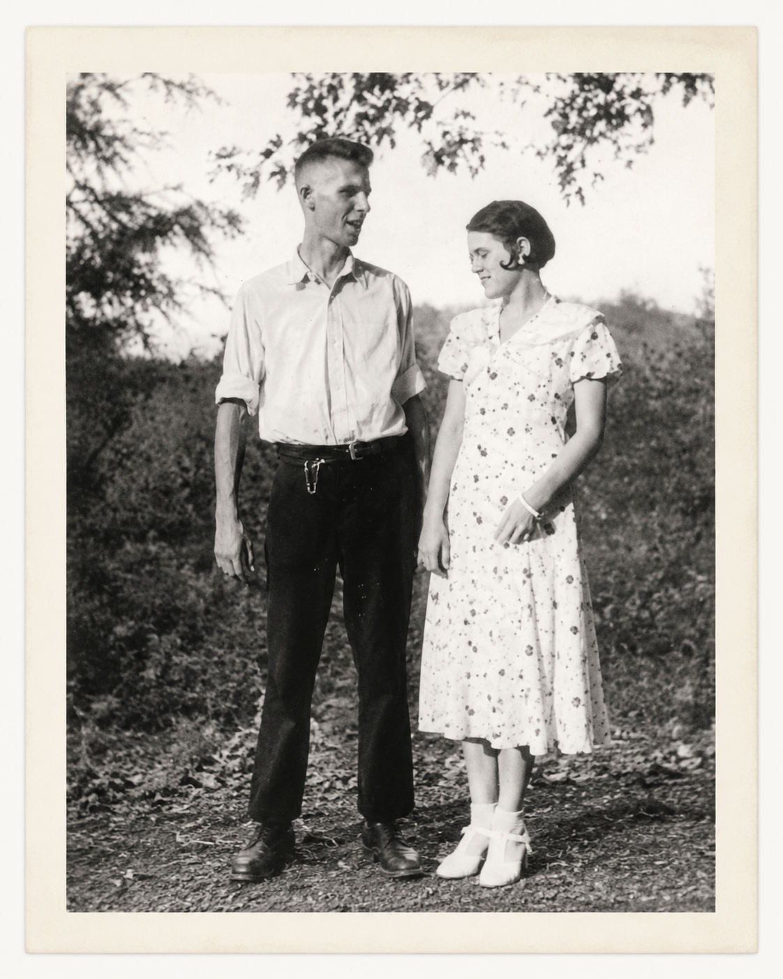 Mario and Jane standing together outdoors